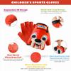 Boyiexin Kids Bike Gloves, Padded Grip Palm Fingerless Gloves for 2-10 Years Boys and Girls Cycling Balance and Pedal Bicycles Scooter Skateboard Outdoor Recreation (Orange, X-Small(Palm 5.9")) view 2