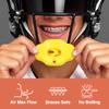 SLEEFS Football Mouth Guard - Adult/Youth Mouthguard with Strap - Lip/Teeth Protector Mouthpiece - No Boil - for Youth/Adults, Maximum Air Flow, for All Sports - Yellow view 2