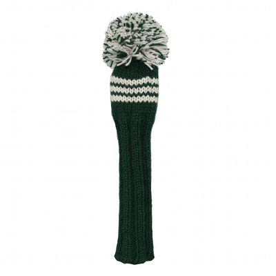 Sunfish Knit Wool Fairway Golf Headcover Green and White