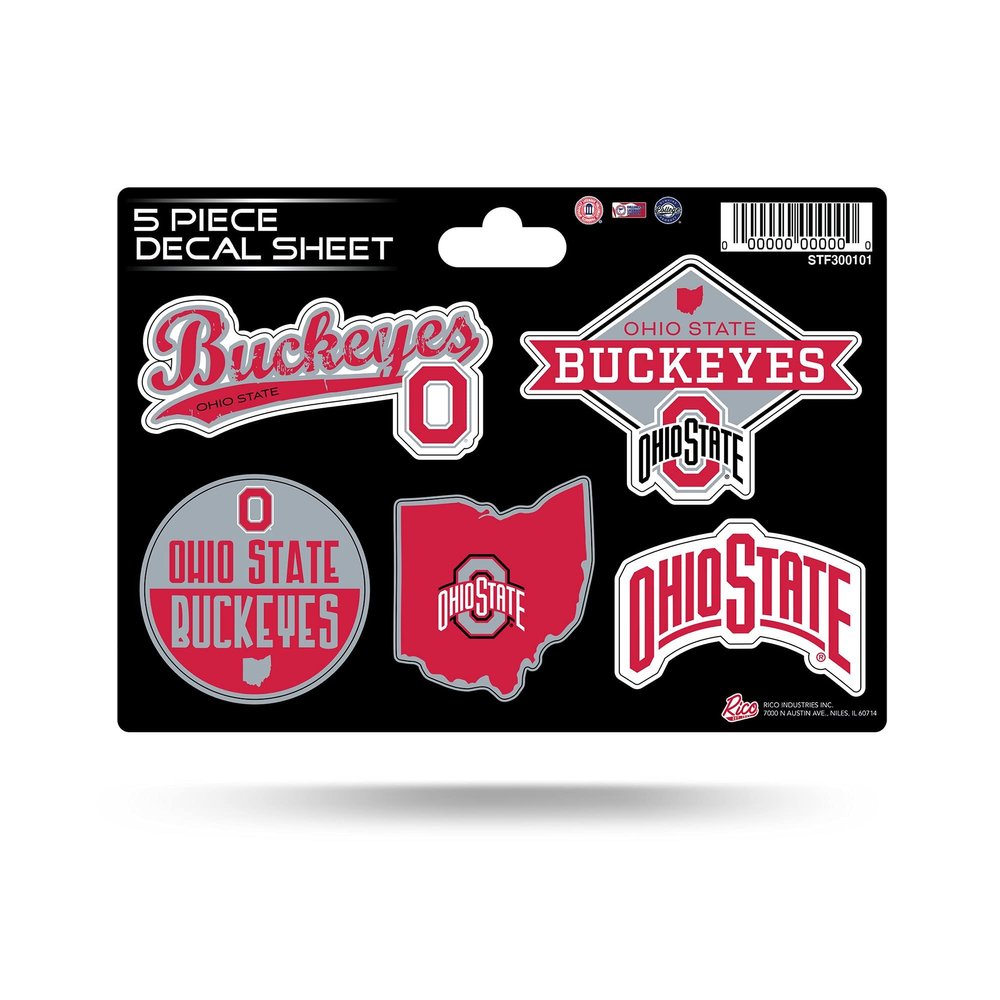 NCAA Ohio State Buckeyes 5-Piece Die-Cut Decal Sheet