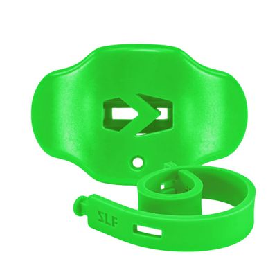 SLEEFS Football Mouth Guard - Adult/Youth Mouthguard with Strap - Lip/Teeth Protector Mouthpiece - No Boil - for Youth/Adults, Maximum Air Flow, for All Sports - Hot Green
