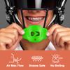 SLEEFS Football Mouth Guard - Adult/Youth Mouthguard with Strap - Lip/Teeth Protector Mouthpiece - No Boil - for Youth/Adults, Maximum Air Flow, for All Sports - Hot Green view 2