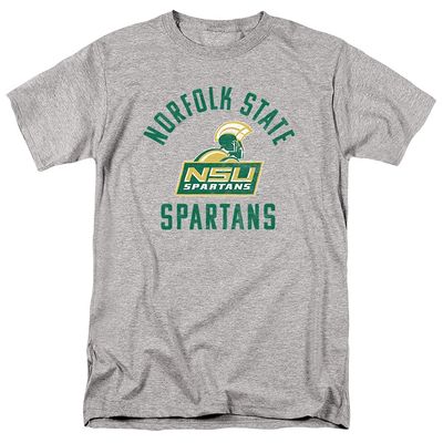 Norfolk State University Official Spartans Logo Unisex Adult T-Shirt, Athletic Heather, 4X-Large