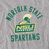Norfolk State University Official Spartans Logo Unisex Adult T-Shirt, Athletic Heather, 4X-Large view 2