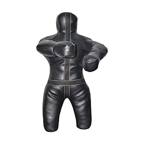 BRAWL Strike Throwing & Grappling Dummy Youth MMA Wrestling Equipment Jiu Jitsu Judo (40'' 100cm, Black)