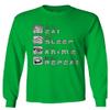 0363. Eat Sleep Anime Repeat Aesthetic Japanese Gift Manga Men's Long Sleeve t Shirt (Irish Green 2X Large) view 1