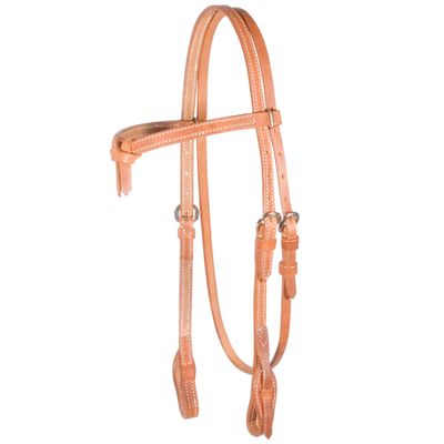 Billy Royal Harness Leather Quick Change Bridle for Horses | Uniquely Designed for Easy Bit Changes | Handcrafted Heavyweight Leather | Classic Western Futurity Knot | Size Full Horse