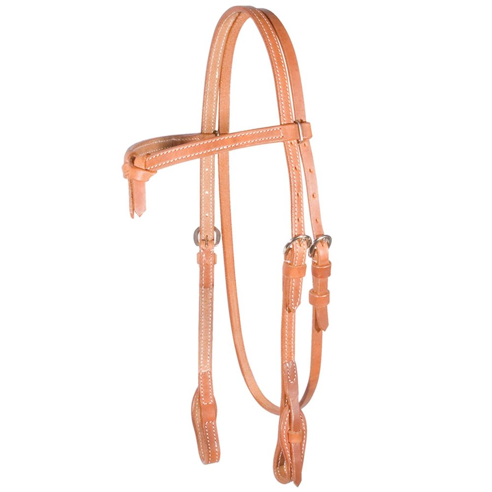 Billy Royal Harness Leather Quick Change Bridle for Horses | Uniquely Designed for Easy Bit Changes | Handcrafted Heavyweight Leather | Classic Western Futurity Knot | Size Full Horse