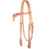 Billy Royal Harness Leather Quick Change Bridle for Horses | Uniquely Designed for Easy Bit Changes | Handcrafted Heavyweight Leather | Classic Western Futurity Knot | Size Full Horse view 2