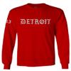 0362. Detroit 313 Michigan City Hip HOP Hipster Streetwear Men's Long Sleeve t Shirt (Red, 2X Large) view 1