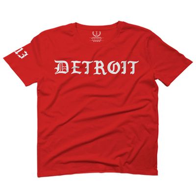 0362. Detroit 313 Michigan City Hip HOP Hipster Streetwear for Men T Shirt (Red, 2X-Large)