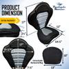 Pactrade Marine Adjustable Straps Black Gray Extra Padded Deluxe Kayak Seat Detachable Storage Backpack Bag Canoe Backrest Support Cushion Sit On Top Fishing Brass Clips Canoeing Kayaking Rafting (2) view 2