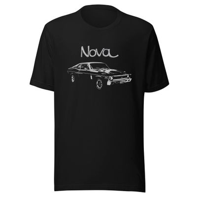 1969 Chevy Nova SS 350 Classic Car Short-Sleeve Unisex T-Shirt Black