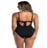 AMAVI Plunge Push Up One Piece Swimsuit Black view 2