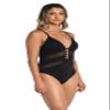 AMAVI Plunge Push Up One Piece Swimsuit Black view 3