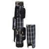 ACXZ Lightweight Portable Golf Sunday Travel Stand Bag, Golf Carrying Bag with Shoulder Strap, Hold 8-9 Clubs, Blue Plaid (2.4kg) view 2