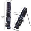 ACXZ Lightweight Portable Golf Sunday Travel Stand Bag, Golf Carrying Bag with Shoulder Strap, Hold 8-9 Clubs, Blue Plaid (2.4kg) view 4