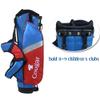 ACXZ Children's Golf Stand Bag with 5 Way Divisions, Golf Carrying Bag with Shoulder Strap, Hold 8-9 Clubs, Blue view 3