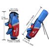 ACXZ Children's Golf Stand Bag with 5 Way Divisions, Golf Carrying Bag with Shoulder Strap, Hold 8-9 Clubs, Blue view 4