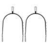 EVTSCAN Young Girl Chrome Plated Spurs Women's Chrome Brass Zinc Alloy Narrow Spurs(White) view 1