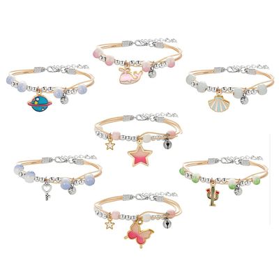 Adjustable Universe Ceramic Bracelet Cartoon Knitting Ceramic Bead Hand Knitted Bracelet Student Couple Girlfriends Bracelet