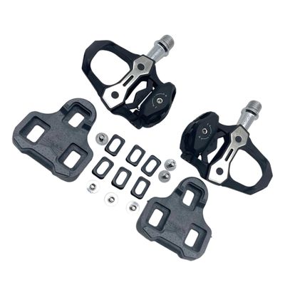 Self-Locking Aluminium Alloy Bike Pedals Locking Plate Comfortable Foot Rest for Road Cycling Easy Installation Black Design