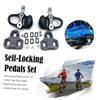 Self-Locking Aluminium Alloy Bike Pedals Locking Plate Comfortable Foot Rest for Road Cycling Easy Installation Black Design view 4