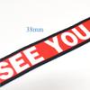 1.5'' Black Red Strapped Webbing Canvas Stripe Cotton Totes Belt Bag Purse Strap Dog Collar Webbing Lanyard Webbing Decoration by The Yards (3 Yards) view 2