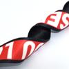 1.5'' Black Red Strapped Webbing Canvas Stripe Cotton Totes Belt Bag Purse Strap Dog Collar Webbing Lanyard Webbing Decoration by The Yards (3 Yards) view 4