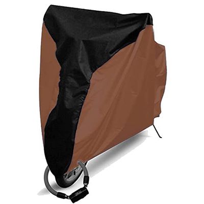 ZYXFYY Bike Cover Bicycle Cover Waterproof Bicycle Fabric Outdoor Protective Bicycle Cover with Lock Eyelets Dust Rain Dustproof (Coffee,S)