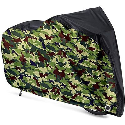 ZYXFYY Bike Cover Bicycle Cover Waterproof Bicycle Fabric Outdoor Protective Bicycle Cover with Lock Eyelets Dust Rain Dustproof (Camouflage,XL)