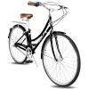 Tracer Osaka Hybrid Bikes for Women,Steel Frame, Inter 3 Speed, 700c Wheels,Brown Seat Brown Grips,City Bike,Comfort Bike,Commuter Bike,Womens Bike,Black view 2