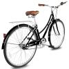 Tracer Osaka Hybrid Bikes for Women,Steel Frame, Inter 3 Speed, 700c Wheels,Brown Seat Brown Grips,City Bike,Comfort Bike,Commuter Bike,Womens Bike,Black view 3