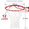 LAO XUE Basketball Net Outdoor,(7.16 oz) 12 Loops Professional Heavy Duty Basketball Net Replacement,All Weather Anti Whip, Suitable for Outdoor Standard 12 Loops Basketball Hoop view 3