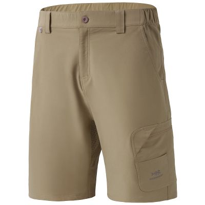 BASSDASH 10.5 Mens Fishing Cargo Shorts Quick Dry UPF 50+ Water Resistant FP01M Khaki