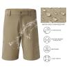 BASSDASH 10.5 Mens Fishing Cargo Shorts Quick Dry UPF 50+ Water Resistant FP01M Khaki view 3