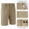 BASSDASH 10.5 Mens Fishing Cargo Shorts Quick Dry UPF 50+ Water Resistant FP01M Khaki view 4