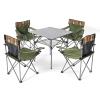 Camping Table Chairs Outdoor Folding Table and Chair Set, Aluminum Alloy Roll Table Top, Suitable for Balcony Garden Fishing Camping Picnic Table (Color : Package 4) view 1