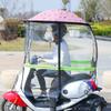 ZWJABYY Bike Umbrella,Scooter Umbrella,Removable High Density Oxford Cloth Windproof/Rainproof/Sunscreen Suitable for All Electric Bicycles and Motorcycles Rain Cover,A-Pink view 1
