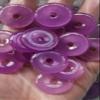 25mm Lite Purple Violet Jade -Green Jade PI Jadeite Natural Pendant Roundele O Donut Circle Jewelry Focal Beads 2pcs view 2