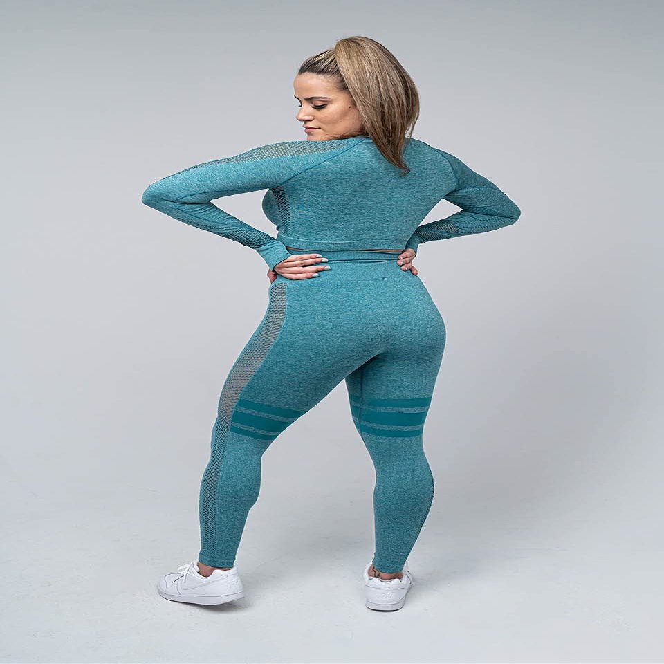 Ultra Fit Wear Women's Summer Casual Aqua Mesh Long-Sleeve Top