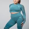 Ultra Fit Wear Women's Summer Casual Aqua Mesh Long-Sleeve Top view 2