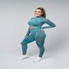 Ultra Fit Wear Women's Summer Casual Aqua Mesh Long-Sleeve Top view 3