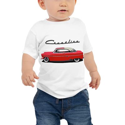 1954 Red Crestline Skyliner Hardtop Antique Cars Baby Jersey Short Sleeve Tee