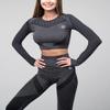 Ultra Fit Wear Women's Summer Casual Smokey Long-Sleeve Mesh Top view 1