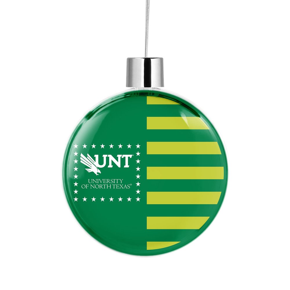 University of North Texas Round Flat Christmas Tree Ornament Decoration for Tree Party Home Holiday Decor (University of North Texas 2)