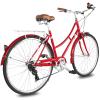 Tracer Osaka Hybrid Bikes for Women,Steel Frame, 7 Speed, 700c Wheels,Brown Seat Brown Grips,City Bike,Comfort Bike,Commuter Bike,Womens Bike,Red view 3