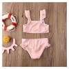JBIVWW Baby Girl Shell Printed Ruffled Bikini Sets Swimsuit Swimwear Infant Toddler Kids Summer Beach Two Pieces Bathing Suit (Color : Pink, Size : 2T) view 3