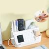 Arinda Wrth Rotating Storage Box with Phone Holder Multi Layer Jewelry Container Desk Organizer with 6 Compartments for Home Office view 2