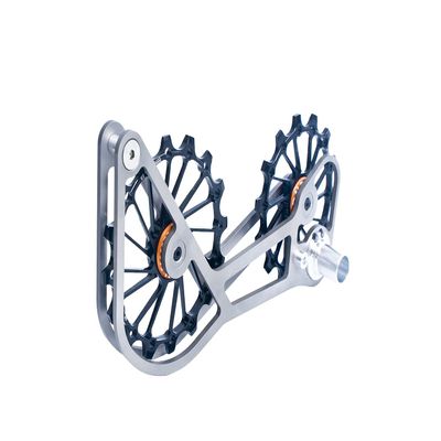 SwishTi Titanium Road Cyclocross Gravel Bicycle Bike Rear Derailleur Oversized Pulley Wheel System Cage OSPW for Shimano Ultegra Dura Ace 6700 6800 7800 7900 7970 9000 9070 10 11 Speed use (Black)